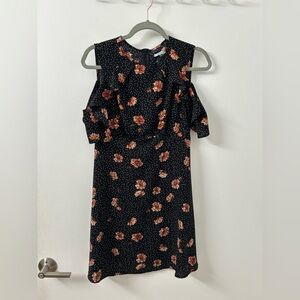 Urban Outfitters Cold Shoulder Floral Mini Dress